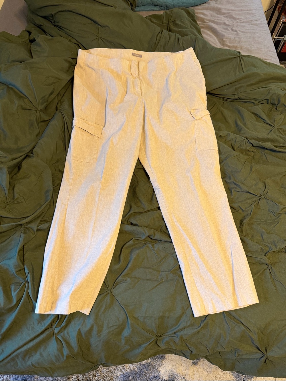 Maurices Light Beige/Gray Cargo Trousers
